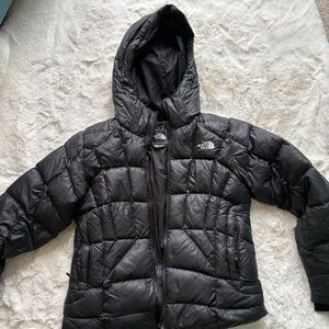 The North Face Black Quilted Hooded Puffer Jacket